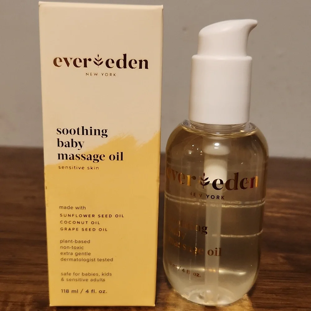 NIB Ever Eden Soothing Baby Massage Oil 4oz